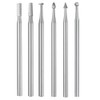 Gokoti 6 Pcs 3/32 Inch Shank Steel Engraving Router Bits,