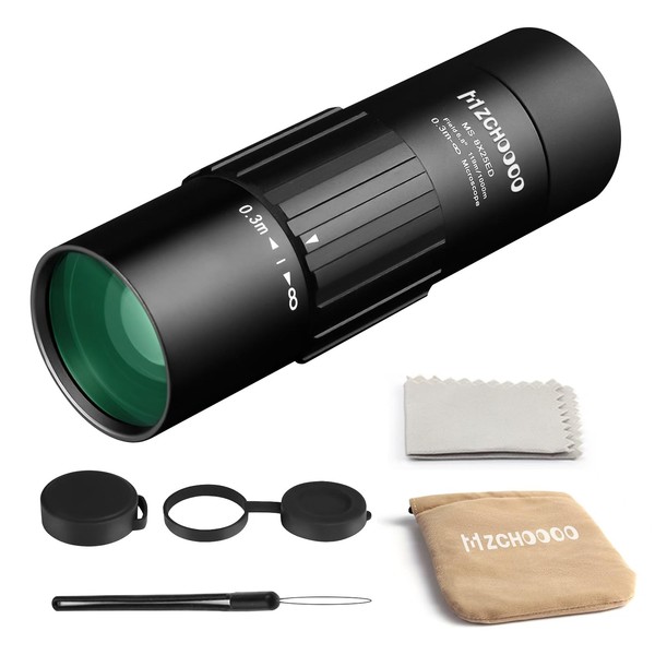 Monocular Telescope, 8x25 High Power, Waterproof Compact Scope with Accessories,