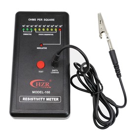 Portable Handheld Surface Resistivity Meter, with Test Lead, Automatic Range and LED Indicator, Surface Resistance Checker for Antistatic Coatings, Films and Fabrics