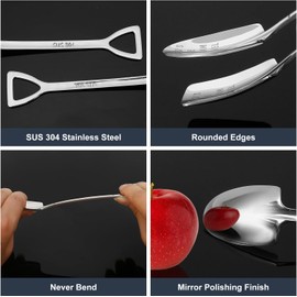 chengruiy 2 Pack 304 Stainless Steel Ice Cream Scoop Shovel Set - Unique Gifts for Dad, Husband (Fathers Day, Christmas, Birthday, New Year Stocking Stuffers from Son Daughter)