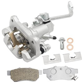 M MATI Rear Right Brake Caliper & Ceramic Brake Pads for Honda Big Red 700 MUV700 2009 2010 2011 2012 2013 43250-HL1-A01 06455-HL1-A01