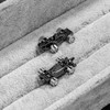 Gun Black Mini Racing Cufflinks For Men With Gift Box.