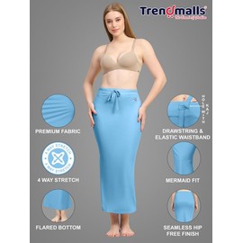 TRENDMALLS Women's Polyester Spandex Saree Shapewear Petticoat for Women, Cotton Blended,Petticoat,Skirts for Women,Shape Wear Dress for Saree Shaper