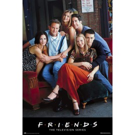 POSTER STOP ONLINE Friends - TV Show Poster (The Friends on Couch at Central Perk Cafe) (Size: 24 x 36)