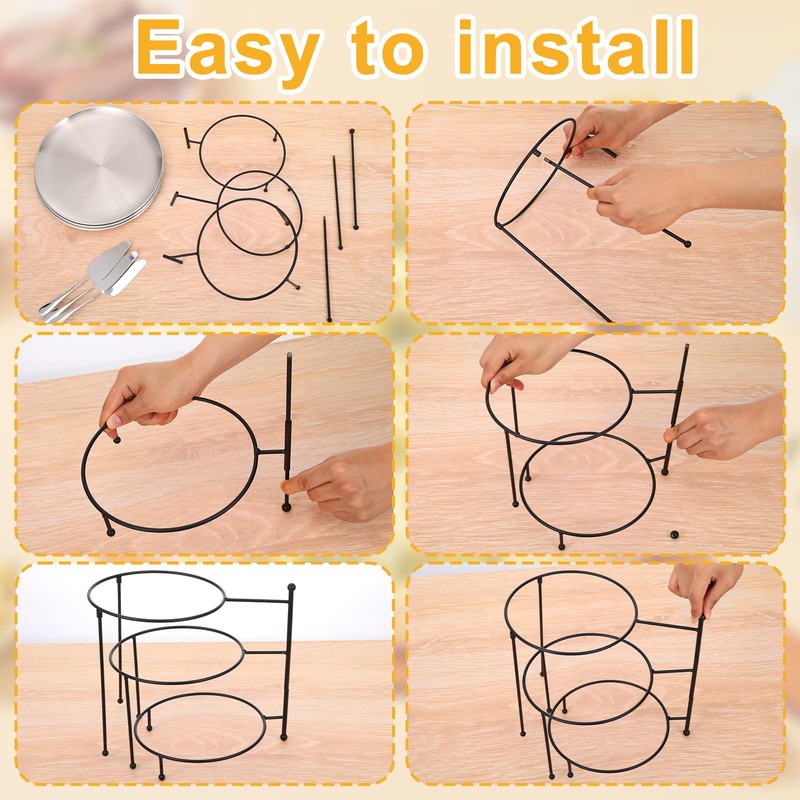 Pizza Stands Tiered Serving Tray Stand Sets Includes 1 Pcs