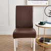 Shukii Stretch Dining Chair Covers Waterproof PU Leather Chair Slipcovers
