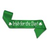 Irish for the Day Sash - Green with Silver Text