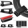 TidyHelper Cable Management Clips, Large Clips for Under Desk Wire Management, Adhesive Organizer Multiple Cord (Computer/PC, Network, TV, Ethernet, Electric Wires) Black 20 PCS
