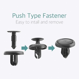 TAORAYO 100pcs 7mm Hole Diameter For Toyota Push Engine Under Cover Retaining Clip Hole Rivet Fastener Mud Flap Nylon Bumper Fender Clip Fender Clip Fastener For Toyota