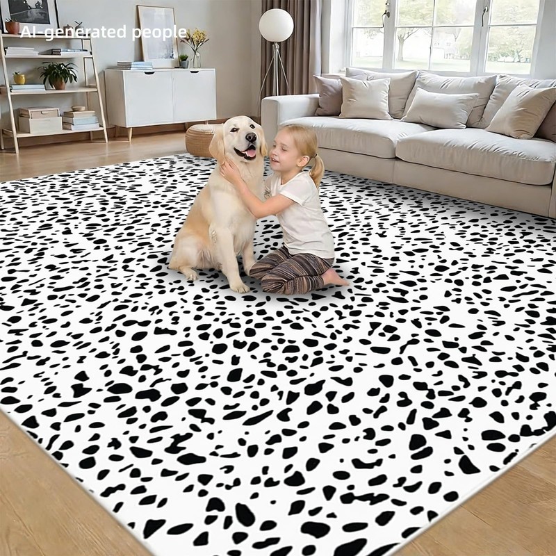 USTIDE Modern Leopard Print Area Rug 6'x9' Machine Washable Animal