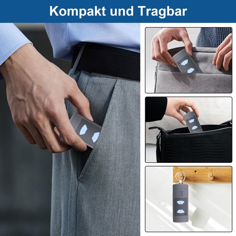 Pack of 2 Garage Door Handheld Transmitter for HSE2-868, HSM4-868,