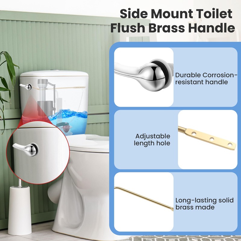 Saillong 2 Set Universal Toilet Tank Replacement Kit, Include Toilet