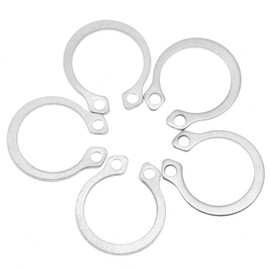 120pcs 9mm-14mm Stainless Steel E-Clip Retaining Snap Ring Circlip Set Opening Ring Circlip Kit External Circlips E-Clip Assortment Set C-Clip Retaining Clip Ring Assortment with Storage Box