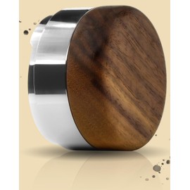 Clara Coffee Distributor for perfect extraction of espresso, coffee distributor in 58.5 mm, for espresso in barista quality, stainless steel and wood (58.5 mm nut)
