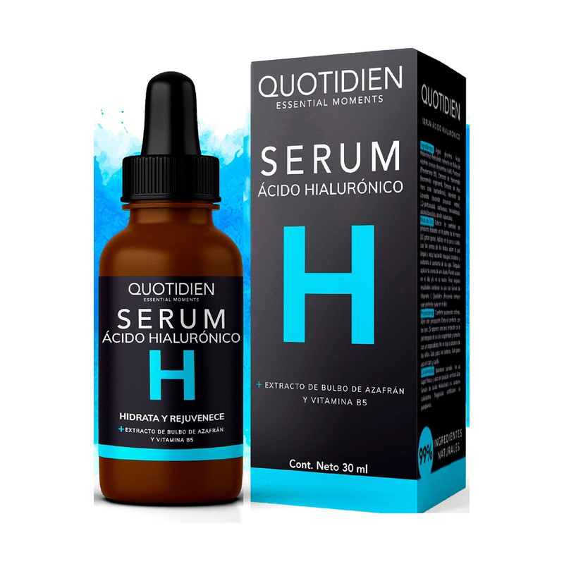 Serum Ácido Hialurónico Facial + Vitamina B5 + Extracto de
