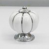 10 Pcs White Ceramic Pumpkin Knobs Cabinet and Furniture Round