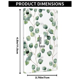 Pznen Eucalyptus Leaves Light Switch Cover White Green Boho Floral Botanical Single Toggle Wall Plate 1 Gang Switchplate Home Decor for Bedroom Bathroom 4.5"x 2.76"