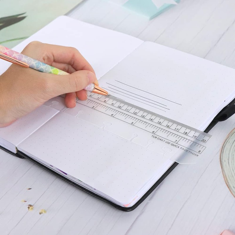10 Pack Clear Ruler Bookmark Plastic Binder Divider A5 Straight