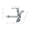 LONGRUNFORU 4 inch Caster Brake Kit, Tread Lock, Zinc Plated