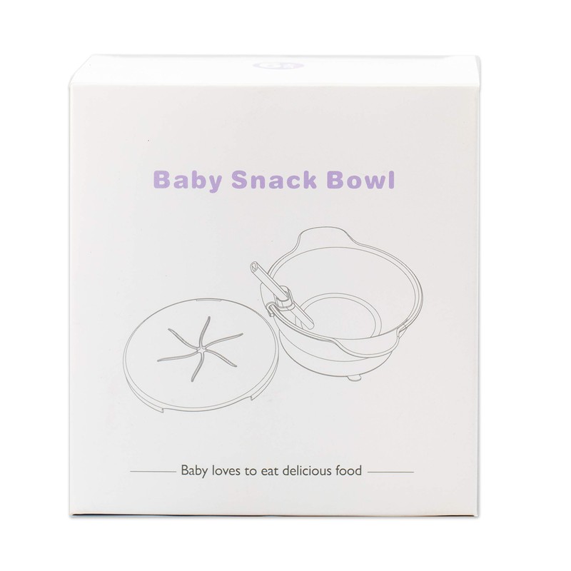 PAPU BABY Plato para Snack con popote desmontable y base