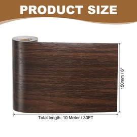 PATIKIL Self Adhesive Wood Grain Repair Tape 33'x 6", Multi-Use Realistic Wood Grain Repair Patch for Furniture Floor Door Table Chair Windows Handicraft DIY, Black Walnut