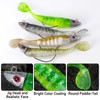 Dr.Fish 3pcs Soft Fishing Lures Jig Head with Paddle Tail