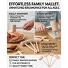 TooWoom 4Pcs Wooden Hammers, Mini Natural Hardwood Mallets Cracker Set