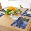 ABAKUHAUS Christmas Place Mats, Elf Noel Theme Winter Washable Fabric