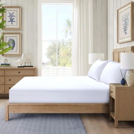 CHARKHAH Polycotton Fitted Sheet for Single Double King Super King Bed Anti Wrinkle Plain Bedding 25 cm Extra Deep Fitted Sheets Cover with Elastic Edges (White, 40CM-Single)