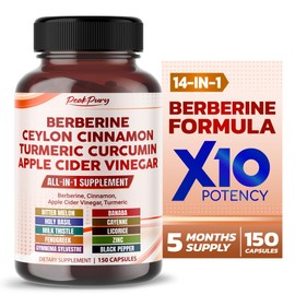 PEAKPURY Berberine Cinnamon Apple Cider Vinegar Turmeric - Overall Wellness Support- Made in USA