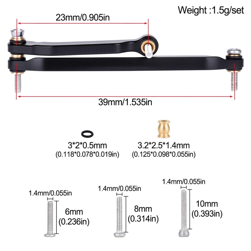 Aluminum High Clearance Chassis Links Suspension Steering Links Set for