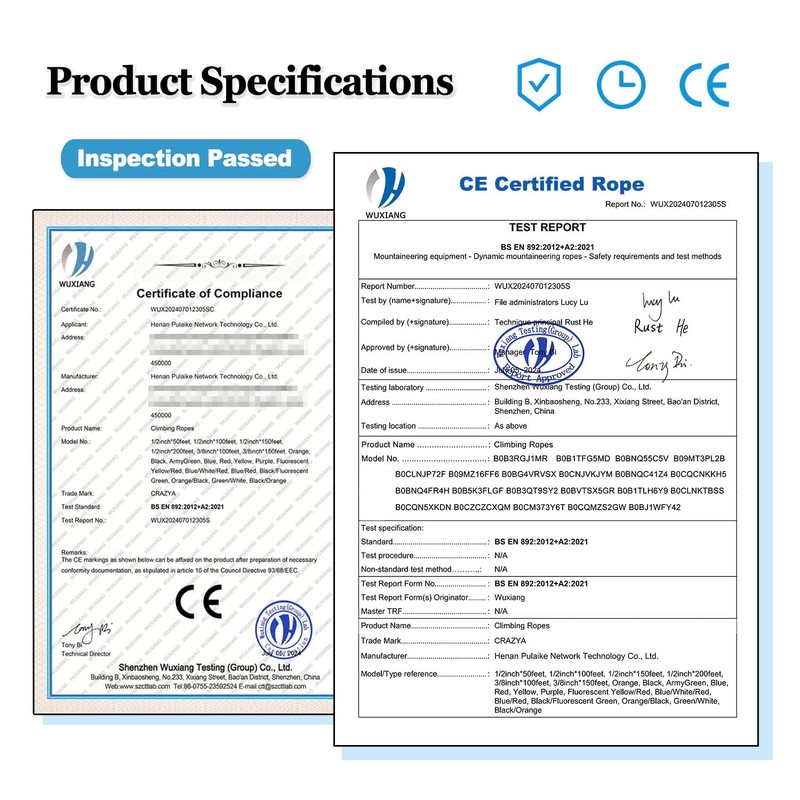 CRAYZA Braided Polyester Rope (3/8 in x 100 ft) Arborist