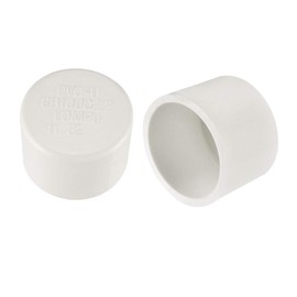 sourcing map 32mm PVC Pipe Cap Fitting, Slip Socket External End Caps 2 Pcs