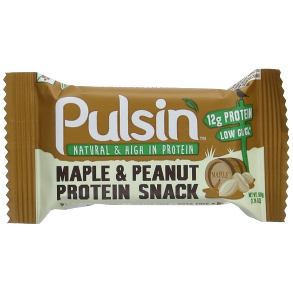 PULSIN' Snacks Maple & Peanut Protein 50g (Pack of 18)