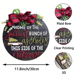 National Lampoon's Christmas Vacation Decoration, Christmas Wreath Decoration for Front Door, Outdoor Christmas Decorations Indoor Clearance (Black)