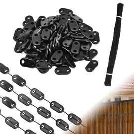 NAROSEBE 100 Mounting Kit for Privacy Screen Mats, PVC Privacy Screen Strips Mounting Clips, Clips for Privacy Screen Strips Mounting Set Mounting Wires Mounting Kit for Privacy Screen Mats