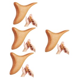 Baluue 4pcs Thai Massage Tool Set Foot Massager Neck Back Scraper Wood Guasha Muscle Scraper for Full Body Relief