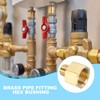 PATIKIL 2 Set Brass Pipe Fitting Hex Bushing with Sealing