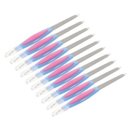 Outanaya 10pcs Stainless Steel Double-sided Nail Files for Manicure and Pedicure Nail Art Tools for Smooth Finishing and Dead Skin Removal
