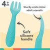 Nuby Silicone Easy Grip Fork & Spoon Set, 12+m in