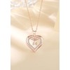 Vito Initial Necklace for Women, Double Heart Cubic Zirconia Letter