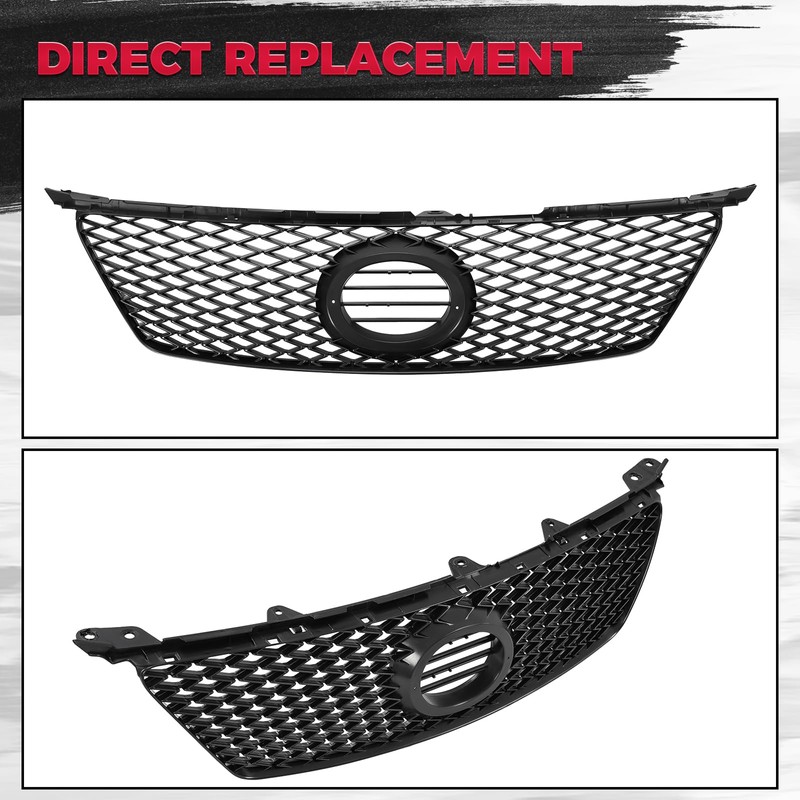 HECASA Front Grill Compatible with 2006 2007 2008 Lexus IS250
