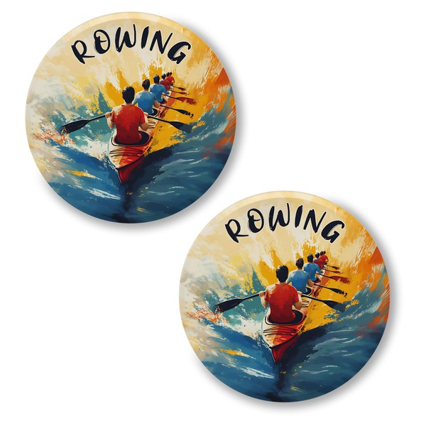 Rowing Pin Button 2-Pack for Backpack Bag Clothes Jacket Enamel