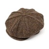 Hanna Hats Traditional Irish Tweed Wool Eight Piece Cap Tweed