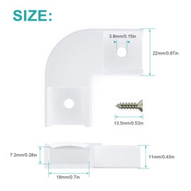 90 Degrees Connectors to Connect 2 Channels for U-Shape Led Aluminum Channel for(B07RDKKHSV B07RJVV9MY B07KR7H4B6) (8PCS-for U)