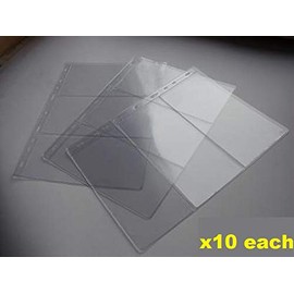 COLLECTOR A4 Pages for banknote album - Type 3 - for three notes x 10 sleeves