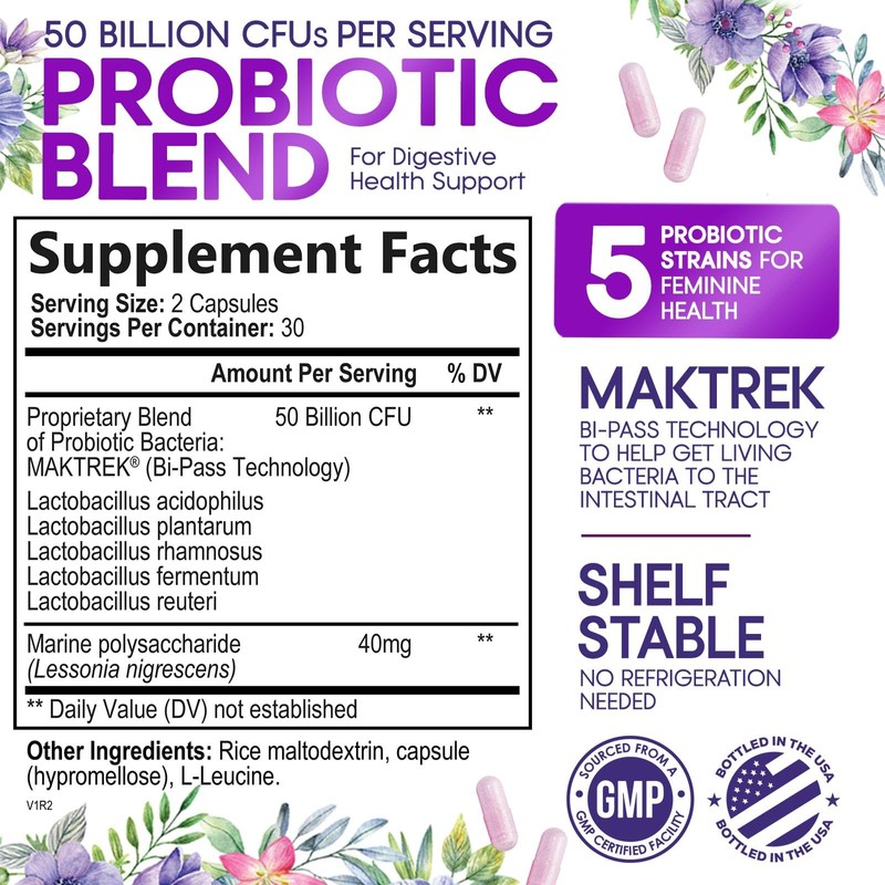 Probiotics for Women 50 Billion CFU - Digestive Health, Vaginal