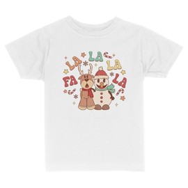 Singing Snowman and Reindeer Toddler Kids T-Shirt 3T White