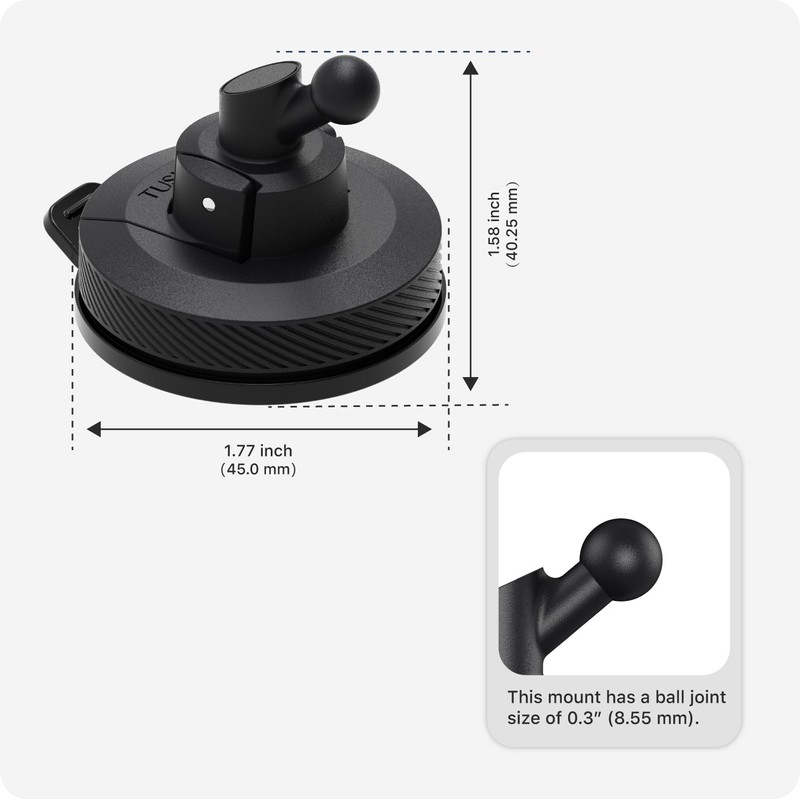 TUSITA Mini Suction Cup Holder Compatible with Garmin Dash Cam