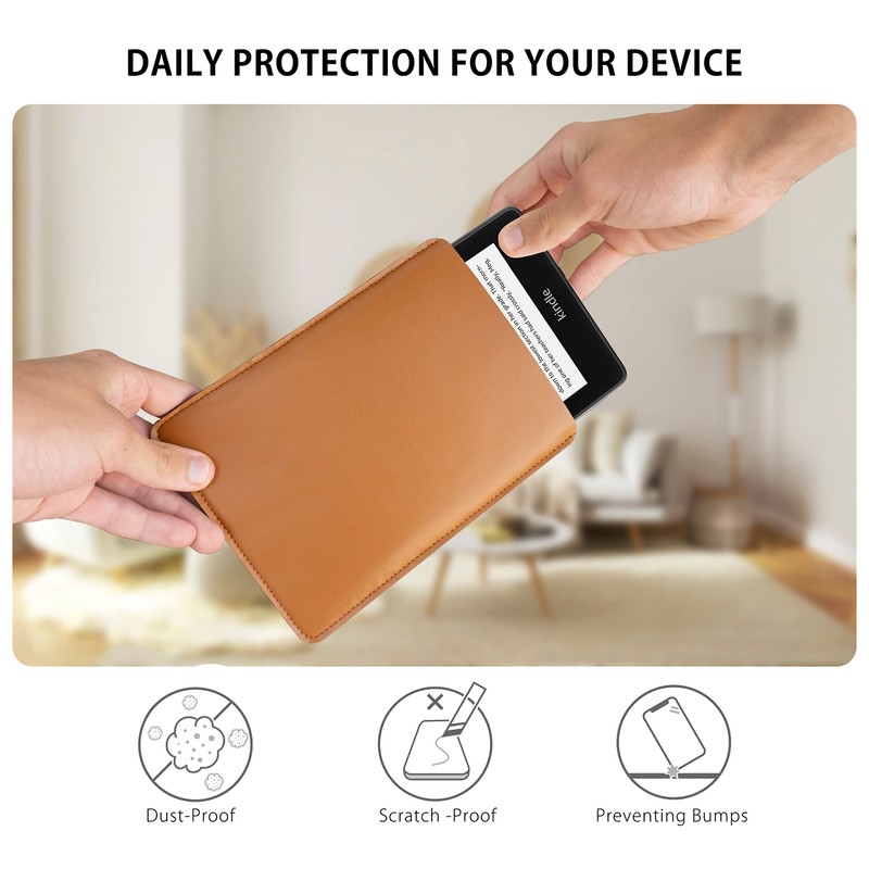 MyGadget 6 Inch Faux Leather Sleeve Case - Case with